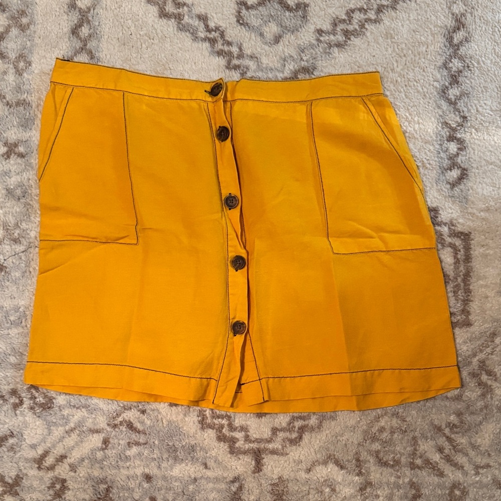 POPSUGAR Yellow Mini Skirt